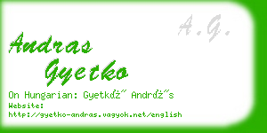 andras gyetko business card